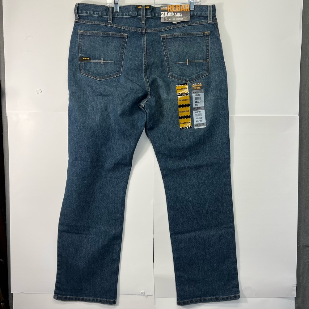 NWT 40/32 ARIAT WORK REBAR M4 RELAXED BOOT CUT DuraStretch